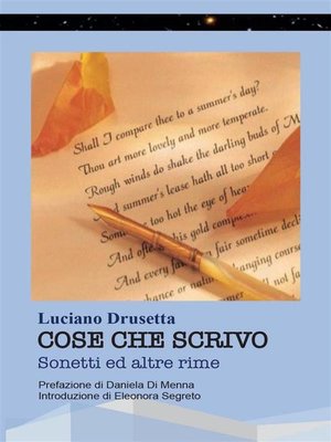 cover image of Cose che scrivo--Sonetti ed altre rime